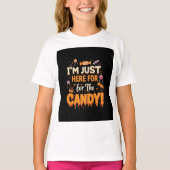 Ik ben hier voor het Snoep! - Halloween Girl's T-shirt (Voorkant)
