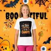 Ik ben hier voor het Snoep! - Halloween Girl's T-shirt