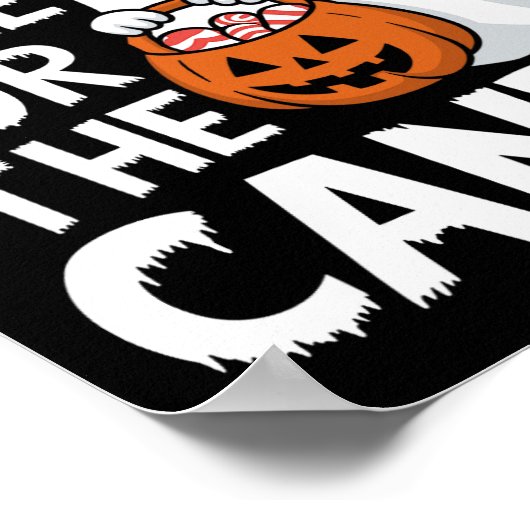 Ik ben hier voor het Snoep Halloween Pun Lollipop Poster (Hoek)