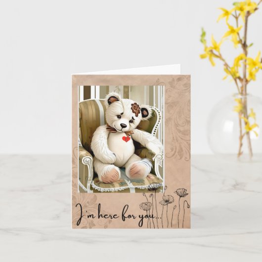 Ik ben hier voor je... kaart (Gele Bloem)