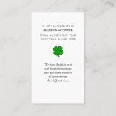 Ik ben hier voor je Memorial Kaart Visitekaartje (Achterkant)