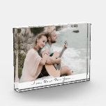 Ik ben hier voor je script fotoblok<br><div class="desc">Functies I Am Here For You...  in handgeschreven script met persoonlijke foto. Aanpassen met je favoriete foto. Ideaal cadeau idee houden sake om dierbare herinneringen levend te houden.</div>