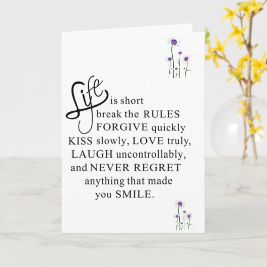 IK BEN HIER VOOR JOU IN JOUW TIJD VAN MOEILIJKHEDE KAART (Gele Bloem)