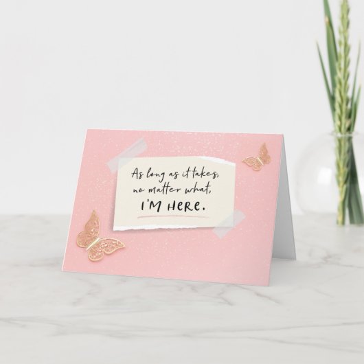 Ik ben hier voor jou, ongeacht welke Kaart (Voorkant)