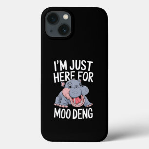 Ik ben hier voor Moo Deng Schattige Baby Hippo Case-Mate iPhone Case