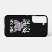 Ik ben hier voor Moo Deng Schattige Baby Hippo Samsung Galaxy Hoesje (Achterkant horizontaal)