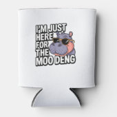 Ik ben hier voor Moo Deng Schattigee Baby Hippo Bo Blikjeskoeler (Voorkant)