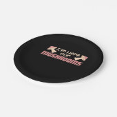 Ik ben hier voor paddenstoelen papieren bordje (Gekanteld)