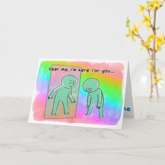 Ik ben hier voor u kaart (Gele Bloem)