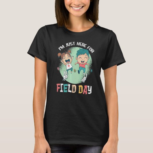 Ik ben hier voor Velddag 1 T-shirt (Voorkant)