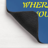 Ik ben hier waar is de muis? Mousepad Muismat (Hoek)