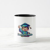 Ik ben hier weg, Afstuderen Cartoon Mok (Midden)