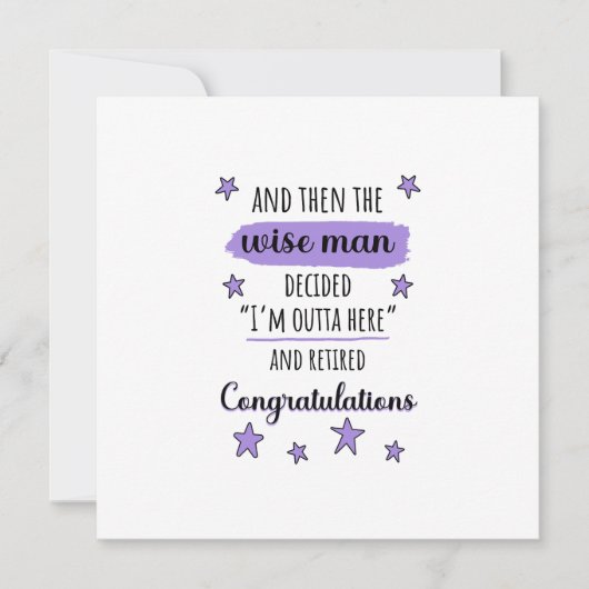 Ik ben hier weg" Grappig pensioen Feestdagenkaart (Voorkant)