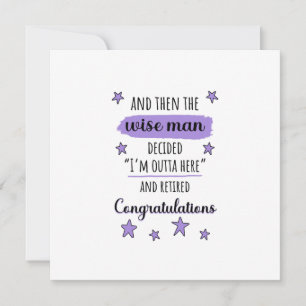 Ik ben hier weg" Grappig pensioen Feestdagenkaart