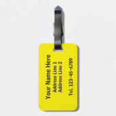 Ik ben hier weg kleurrijk met bagagelabel (Achterkant verticaal)