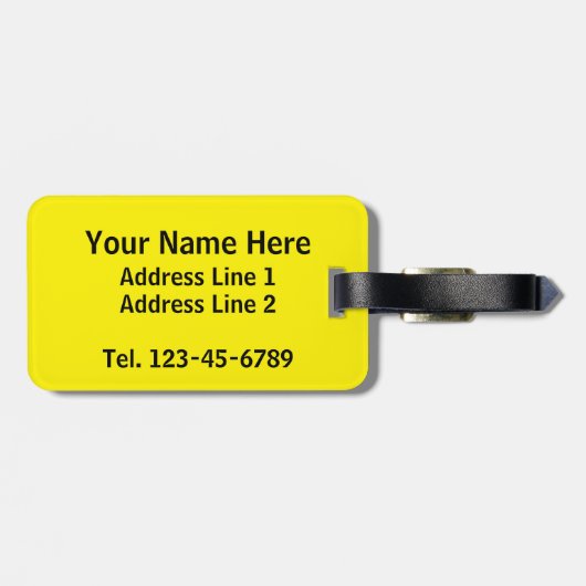 Ik ben hier weg kleurrijk met bagagelabel (Achterkant horizontaal)