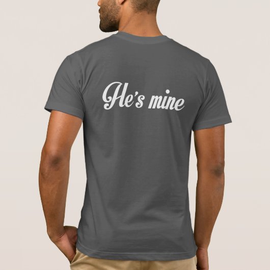 IK BEN HIJ'S MINE GAY MARRIAGE COUPLES SHIRT (Achterkant)