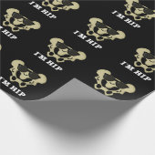 Ik ben Hip Funny Hipbone Anatomy Pun Dark BG Cadeaupapier (Hoek)