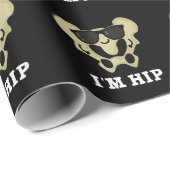 Ik ben Hip Funny Hipbone Anatomy Pun Dark BG Cadeaupapier (Rol Hoek)