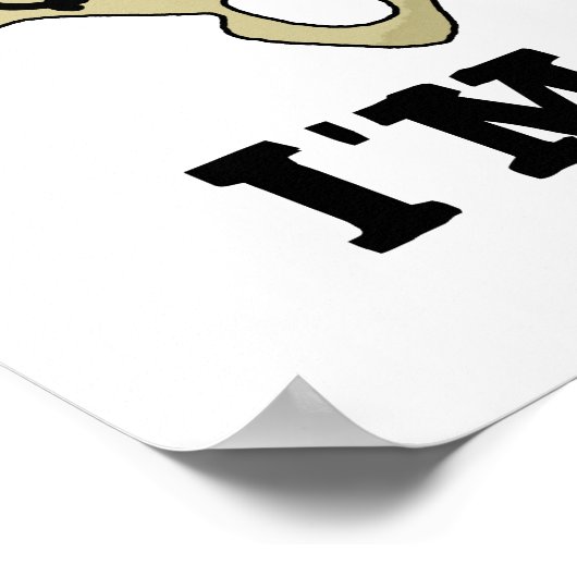 Ik ben Hip Funny Hipbone Anatomy Pun Poster (Hoek)