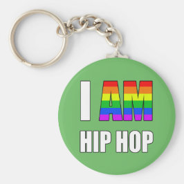 "IK BEN HIP HOP" REGENBOOG LETTER SLEUTELHANGER