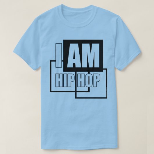 IK BEN HIP HOP - ZWART BLOCK T-SHIRT (Design voorkant)