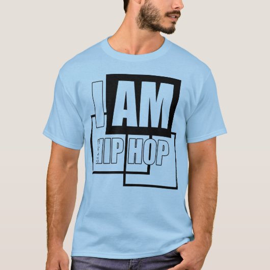 IK BEN HIP HOP - ZWART BLOCK T-SHIRT (Voorkant)