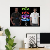 Ik ben Hip tegen het Poster van Game van G Clothin (Thuiskantoor)