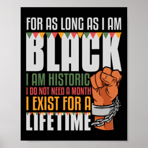 Ik ben historisch bestaand levenslang Afro-Amerika Poster