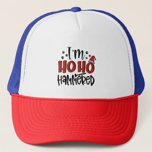 Ik ben Ho Ho Gehamerd Grappige Kerstmis Xmas Drin Trucker Pet (Voorkant)