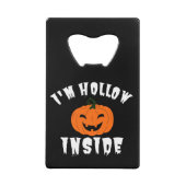 Ik ben Hollow Inside Pumkin Jack O Lantern Creditkaart Flessenopener (Voorkant)