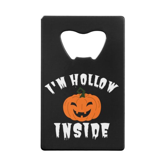 Ik ben Hollow Inside Pumkin Jack O Lantern Creditkaart Flessenopener (Achterkant)