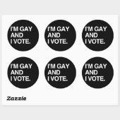 IK BEN HOMO EN IK STEM RONDE STICKER (Vel)