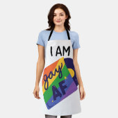 Ik ben homo in een grappige LGBT Pride Maand Schort (Gedragen)