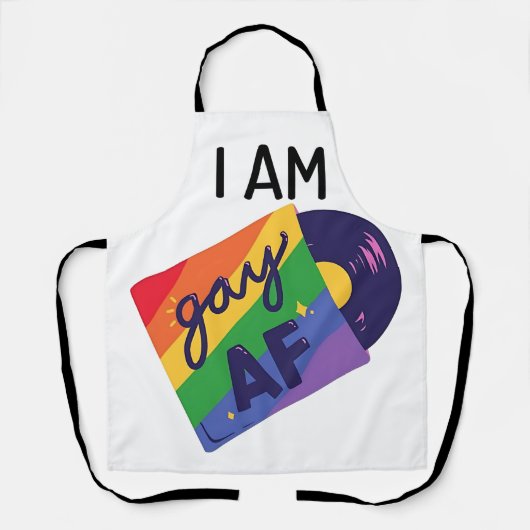 Ik ben homo in een grappige LGBT Pride Maand Schort (Voorkant)