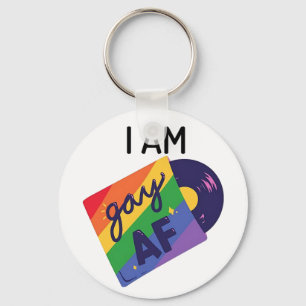 Ik ben homo in een grappige LGBT Pride Maand Sleutelhanger