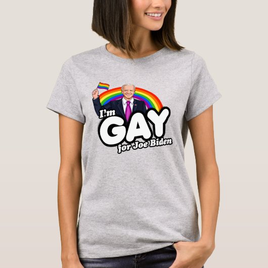 Ik ben homo voor Joe Biden T-shirt (Voorkant)