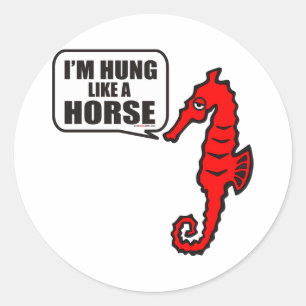 IK BEN HONG ALS EEN HORSE RONDE STICKER