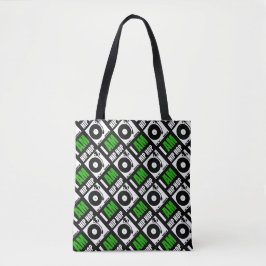 IK BEN HOP - GROENE BRIEF - DIAG TOTE BAG