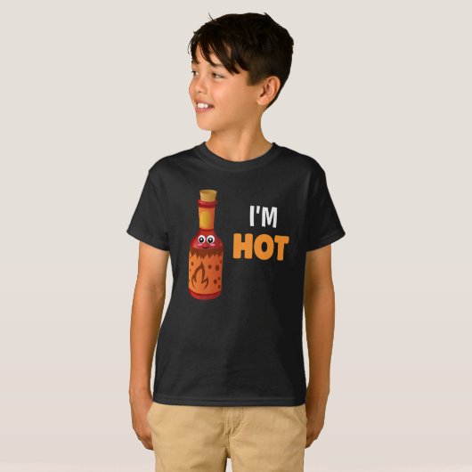 Ik ben Hot Funny Hot sauce Pun T-shirt (Voorkant volledig)