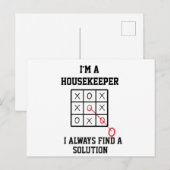 Ik Ben Huishoudster Ik Vind Altijd Een Oplossing A Briefkaart (Voorkant / Achterkant)