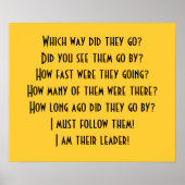 Ik ben hun leider! Poster (Voorkant)