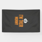 Ik ben hun mummie Halloween-mummieontwerp Spandoek (Horizontaal)