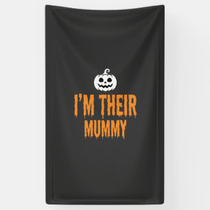 Ik ben hun mummie Halloween-mummieontwerp Spandoek