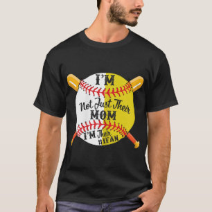 Ik ben hun nummer 1 Fan Softball Baseball mama T-shirt