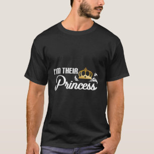 Ik ben hun prinses grappig paar familie verjaardag t-shirt