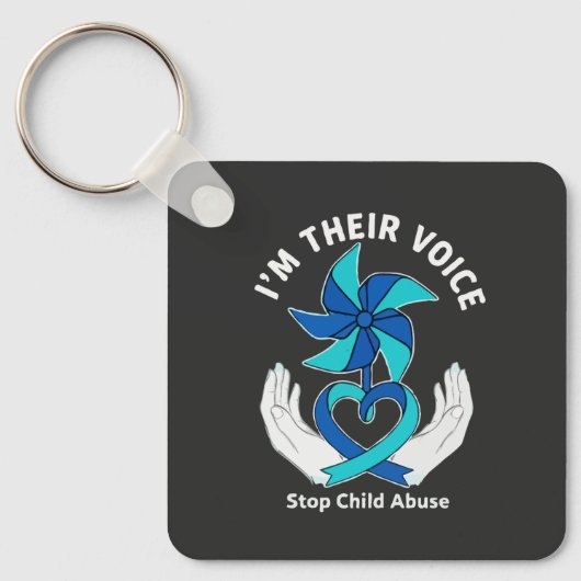 Ik ben hun stem - bewustwording preventie kindermi sleutelhanger (Voorkant)