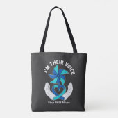Ik ben hun stem - bewustwording preventie kindermi tote bag (Achterkant)