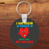 Ik ben hun stem, ze zijn mijn hart sleutelhanger (Voorkant)
