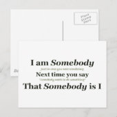 Ik ben iemand briefkaart (Voorkant / Achterkant)